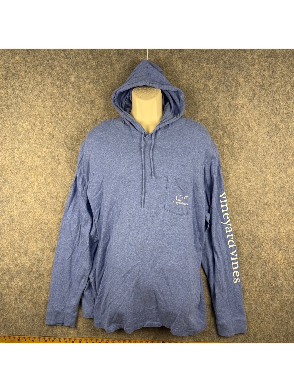 Vineyard Vines Lightweight Pocket Pullover Hoodie 1V5108 Heather Blue Men XL 334